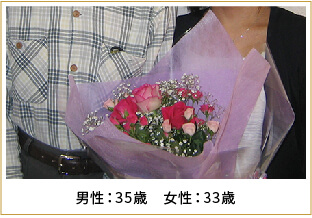 2007年ご成婚 男性38歳 女性34歳