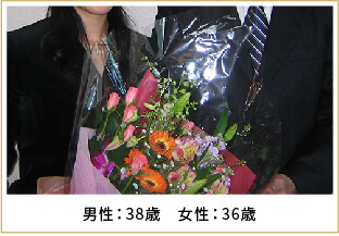 2008年ご成婚 男性37歳 女性30歳