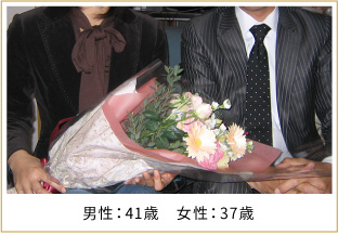 2008年ご成婚 男性41歳 女性37歳