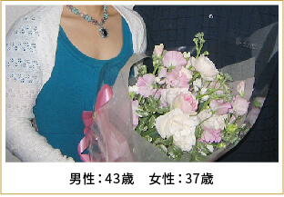 2008年ご成婚 男性43歳 女性37歳