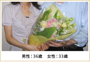 2009年ご成婚 男性36歳 女性33歳