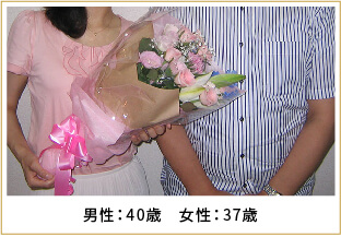 2012年ご成婚 男性40歳 女性37歳