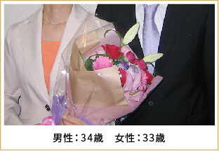 2012年ご成婚 男性34歳 女性33歳