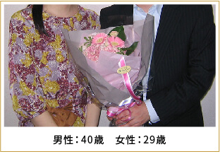 2013年ご成婚 男性39歳 女性38歳