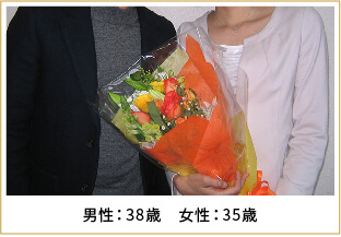 2013年ご成婚 男性38歳 女性30歳