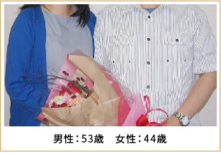 2014年ご成婚 男性53歳 女性44歳