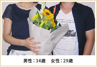 2015年ご成婚 男性34歳 女性28歳