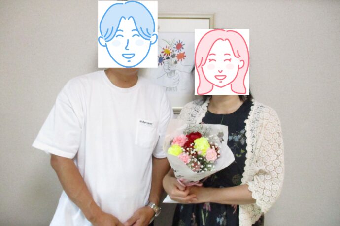 お見合いから2ヶ月でプロポーズという早さで進んだので、心配もしましたが、お互いの気持ちがブレる事はありませんでした！